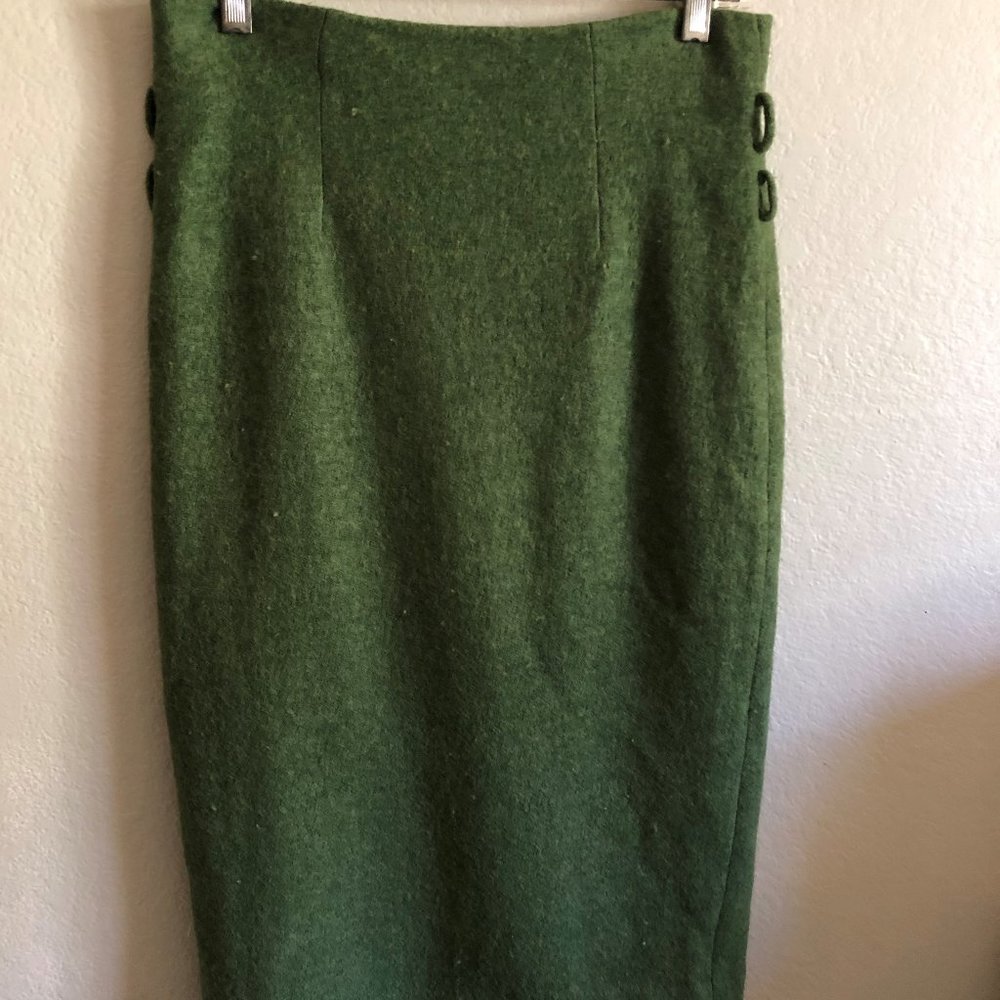 Green Wool Skirt